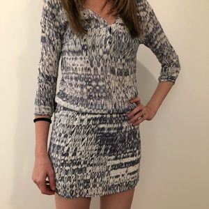 H and M blue and white dress
